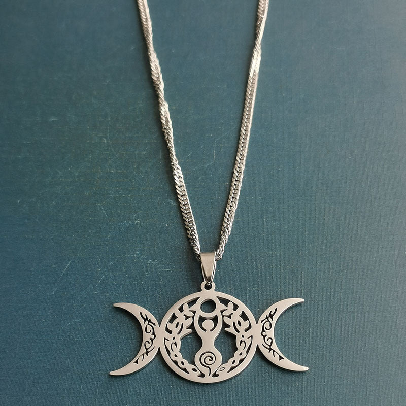 Triple Moon Celtic Knot Pendant Necklace d0c8a07c 634c 44d0 9f4b ec9d88e53bd5