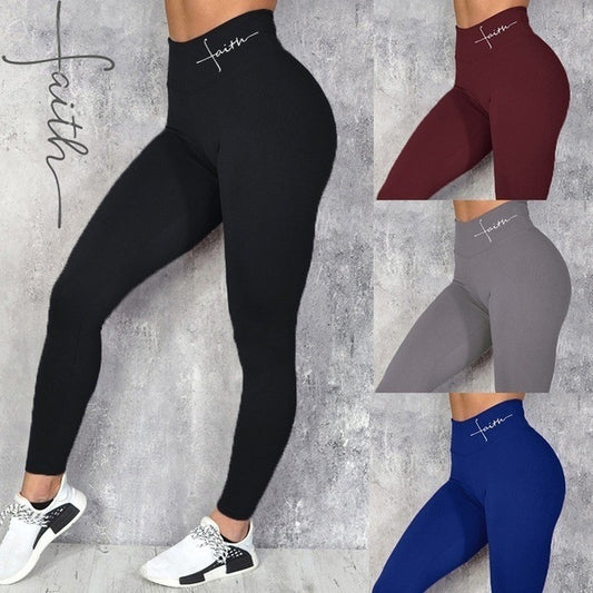 Waist Letter Printed Leggings Hip Lifting Stretch d0db8ae5 5857 44fa a4aa 41e452e5f15d