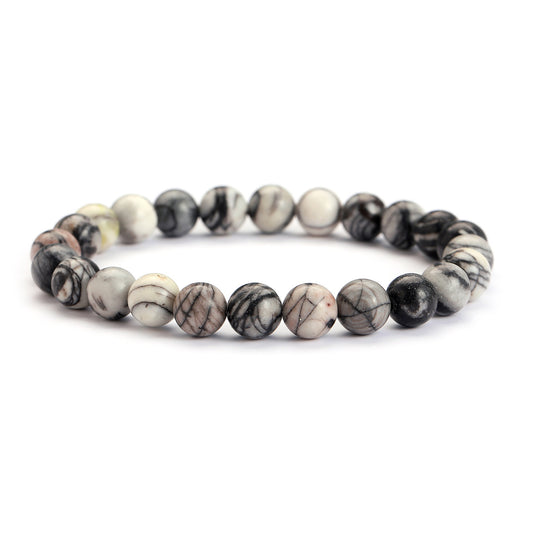 Unakite Bracelet Single Circle 8mm Natural Stone Bracelet Minimalist Blue Grain Stone Daily Bracelet d0ef92f7 97e3 47d6 ae01 