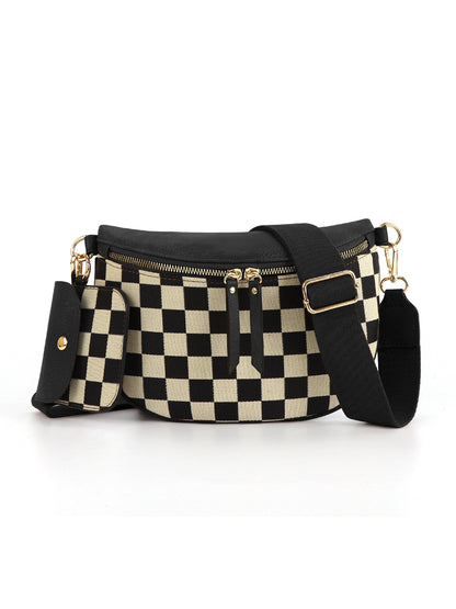 Plaid Waist Trendy All-match Messenger Bag