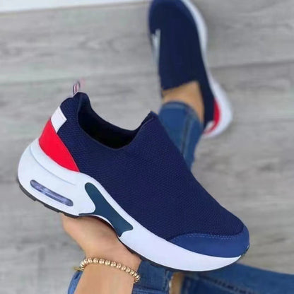 Women's Fashion Stretch Round Toe Knit Sneakers d10a24a8 6a96 473f 86d7 66c855d1cb76
