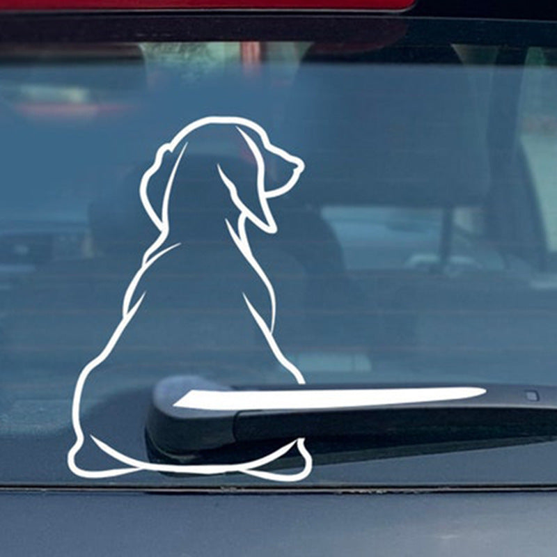 Cartoon Cute Wiper Back Dog Rear Gear Glass Paster d10f3a83 9e6c 4e70 a741 2dc9d51d4a04