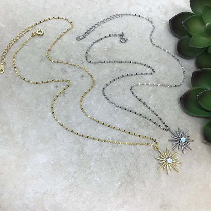 Boho Synthetic Opal Necklace Gold Sun God d136b37e caf7 4a5e aaa6 b3a24f20fae3