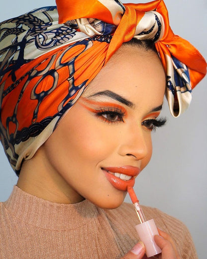 Chain Printed Scarf Women's Casual Scarf 90 90cm Satin Large Kerchief d13705ce ca30 4f3e 8db6 52b36b4b7300