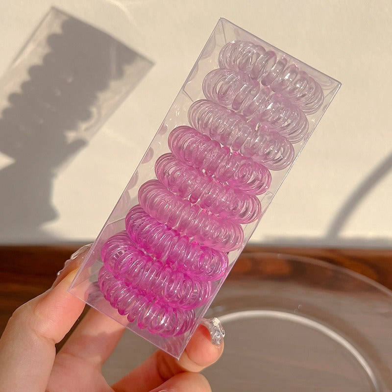 Telephone Wire Hair Ties Hair Rope Hair-binding High Elasticity Not Tight Hair d13a1d69 b907 4ee7 9924 a8b59b77fdff
