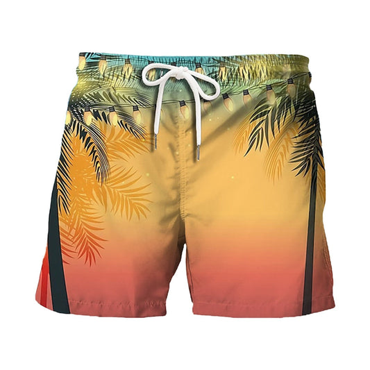 Summer Japanese Banana Leaf Beach 3D Digital Printing Beach Pants Men's Casual Shorts d13aa7e2 0804 4213 9401 f80fdd214771