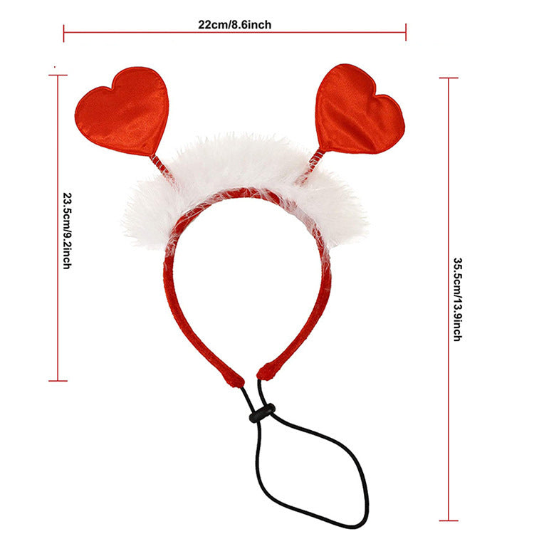 2025 Pets Valentine's Day Decoration Pet Scar Valentine's Day Hairband Dog Party Decoration Prop Dog Accessories Pet Products - HD Wireless Product #3