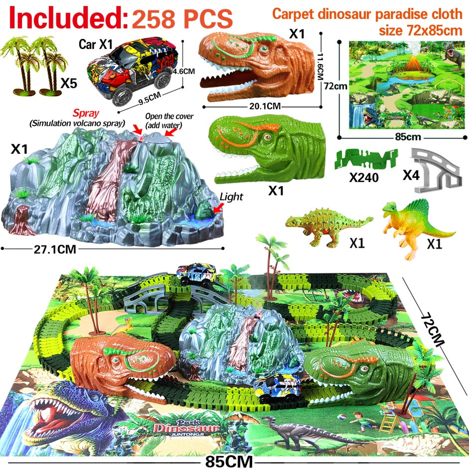 Children's Electric Assembled Track Racing Simulation Animal Tyrannosaurus Dinosaur Toy Puzzle Boy Gift d142767a 2809 4c80 8e