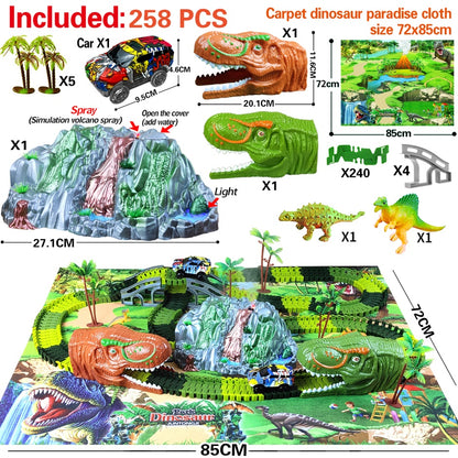 Children's Electric Assembled Track Racing Simulation Animal Tyrannosaurus Dinosaur Toy Puzzle Boy Gift d142767a 2809 4c80 8e