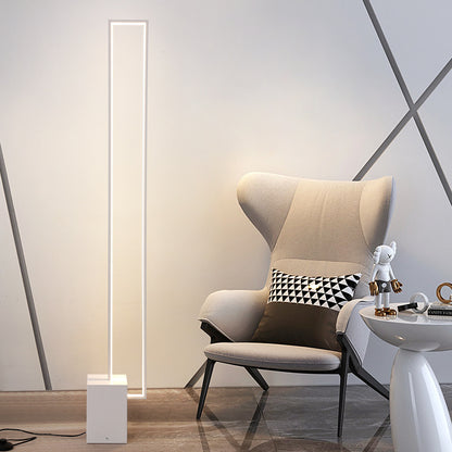 Minimalist Sand Black Floor Lamp Quadriboid Base Square Light Body d14c1d1f 0545 4564 ae0e 883f517e2b70
