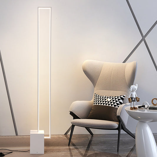 Minimalist Sand Black Floor Lamp Quadriboid Base Square Light Body d14c1d1f 0545 4564 ae0e 883f517e2b70