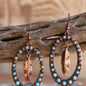 Ancient Silver High Profile Retro Blue Turquoise Feather Earrings d15c6ffc f7dc 40ac 856a b9f941592beb