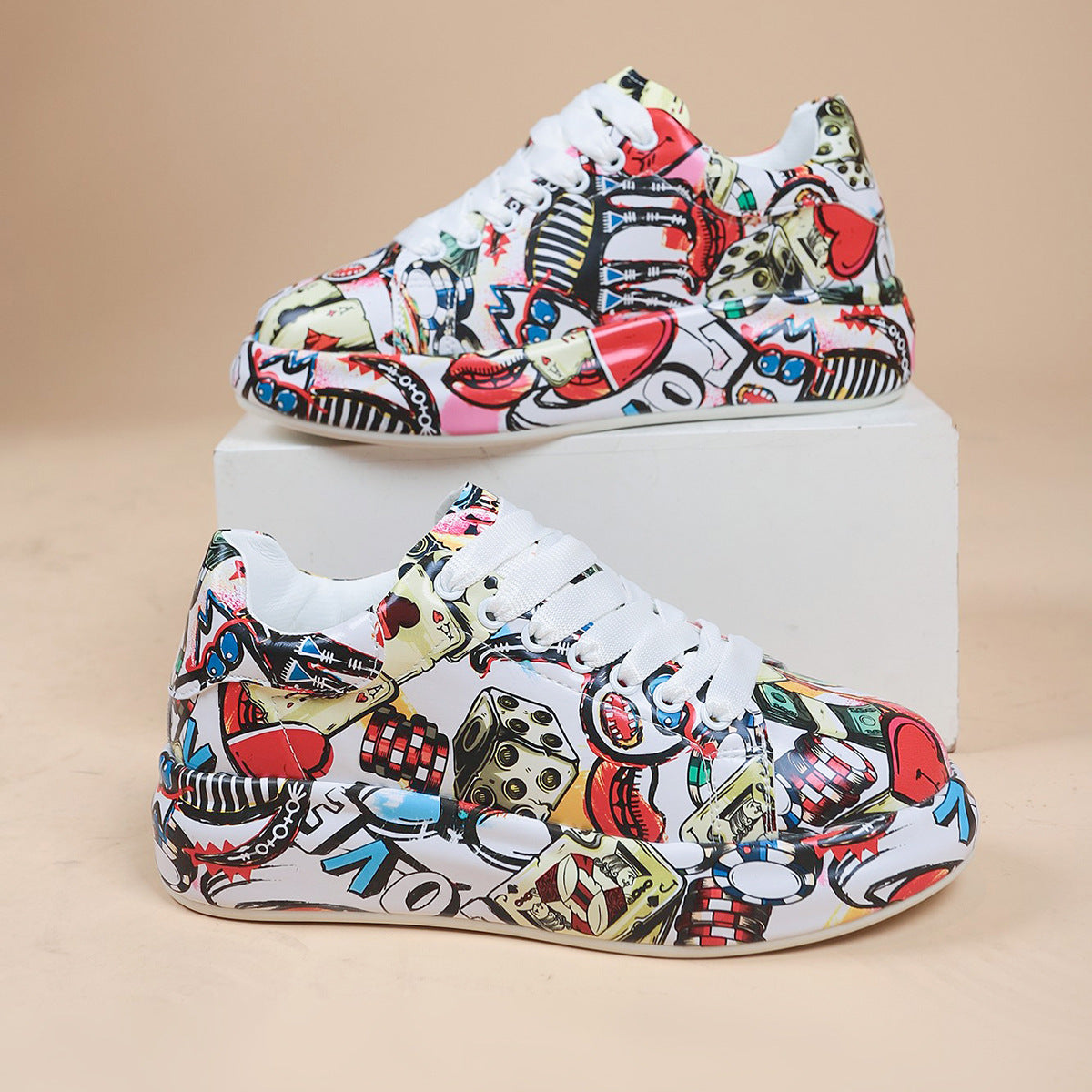 Hand-painted Shoes Women's Platform Casual Shoes Painted Sports d17f3e46 b06a 4594 9abf 8c66ad068695
