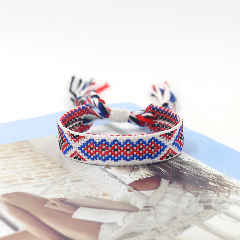 Bohemian Color Woven Bracelet Wristband For Fans d190c67f 7fdf 4cbe a315 90f57f6c7bfe