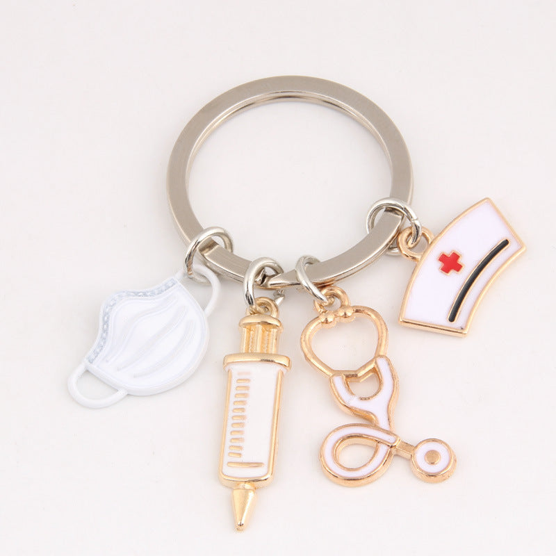 Mask Syringe Stethoscope Nurse Keychain d19c8ef7 bd8c 4351 91f6 91b717b2ccda