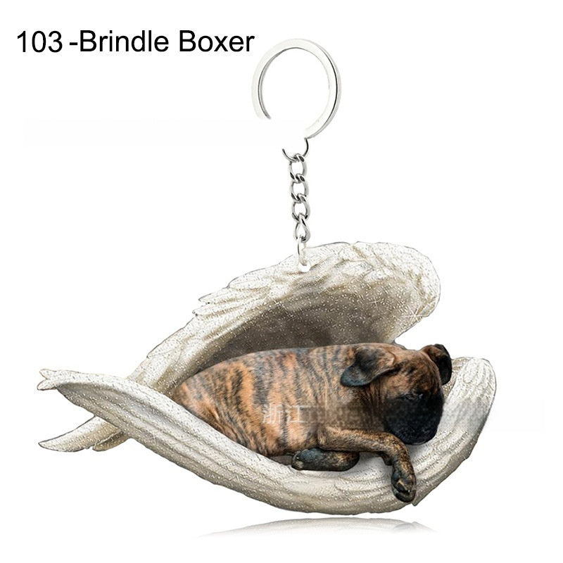 New Unique Dogs And Cats Sleeping Angel Pendant Car Key Ring d1bff2bb cba8 4c09 81ac fb2e737e1348