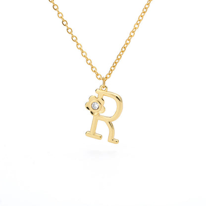 Rose English Alphabet Pendant Necklace d1c5096a 4c86 4848 be19 5acd02eecfe4