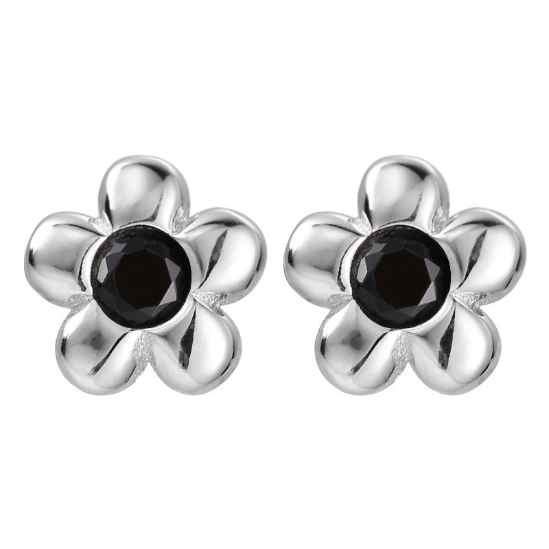 Flower Inlaid Black Diamond Necklace Pendant d1d9fd39 ff80 497e 85fa f314ec36423d