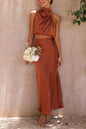 Women's Satin Multi-color Slim Fit Casual Two-piece Suit d1e898ca 998a 4ed3 a629 d2b49462b4c8