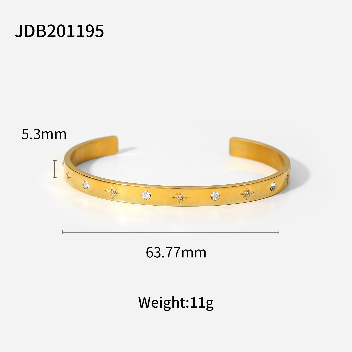 Fashionable And Versatile Gold-plated Stainless Steel Bracelets With Zirconia d1ebf495 a5c2 4e57 aaf3 cbc4f3ca5256