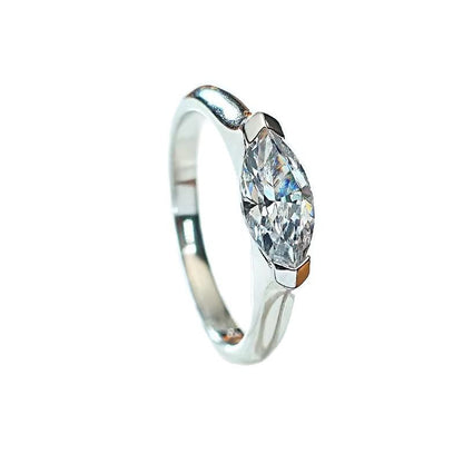 Design Couple New Simple Horse Eye Diamond Ring d206e802 3020 49b2 8586 812b1e4a507d