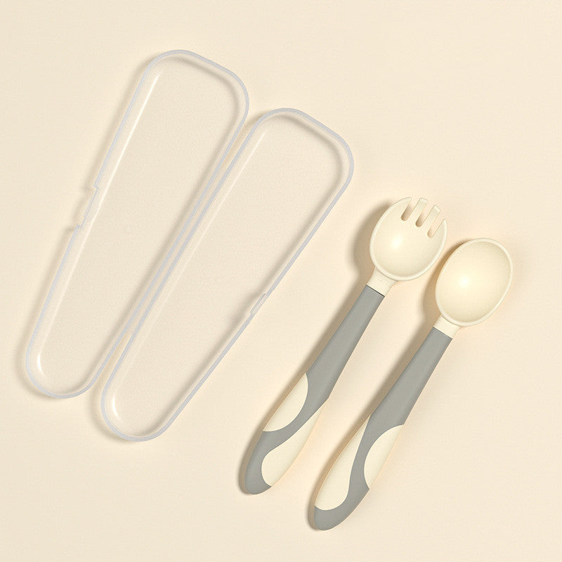 Baby Training Fork Spoon Twist Spoon Children's Tableware Set d213e0e1 ec23 4c6a 90fc e8c87a18d1b6