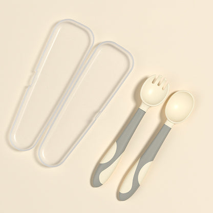 Baby Training Fork Spoon Twist Spoon Children's Tableware Set d213e0e1 ec23 4c6a 90fc e8c87a18d1b6