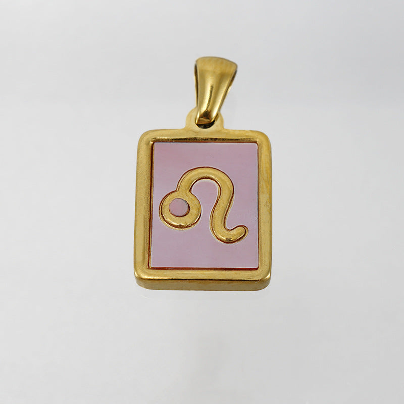 Stainless Steel Square Shell Zodiac Necklace d21ede97 b590 4a3f b899 2d6e756383e4