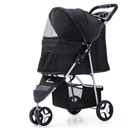 Lightweight Folding Pet Trolley Dogs And Cats Dog Out Stroller Three-wheeled Pet Stroller Dog Out Stroller Supplies d238b380 