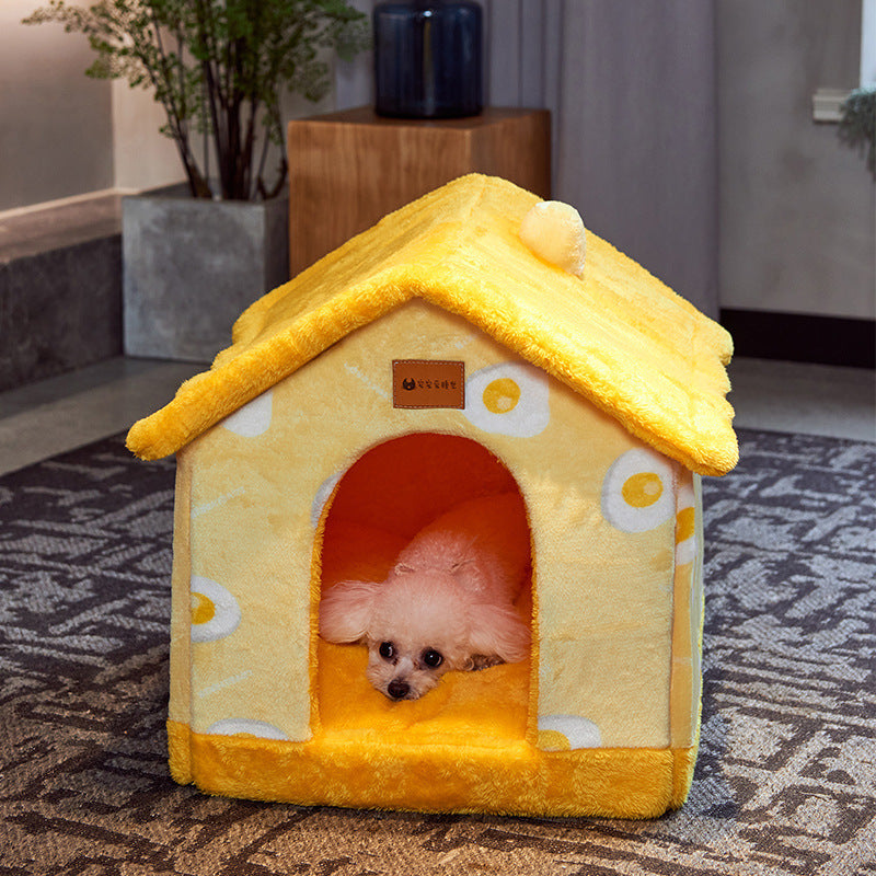 Foldable Dog House Pet Cat Bed Winter Dog Villa Sleep Kennel Removable Nest Warm Enclosed Cave Sofa Pets Supplies d241b32b b9