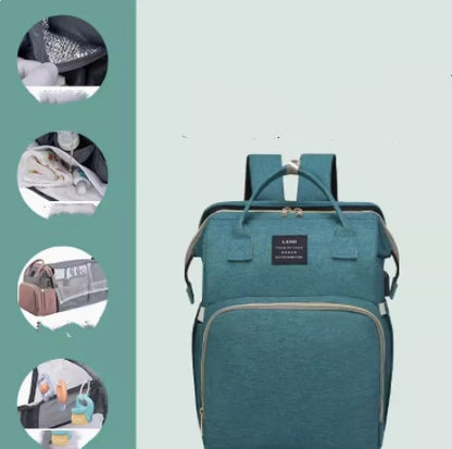 Multifunctional Folding Crib Large Capacity Backpack d2433c76 97a8 45c1 9ef5 f2f77c42b771