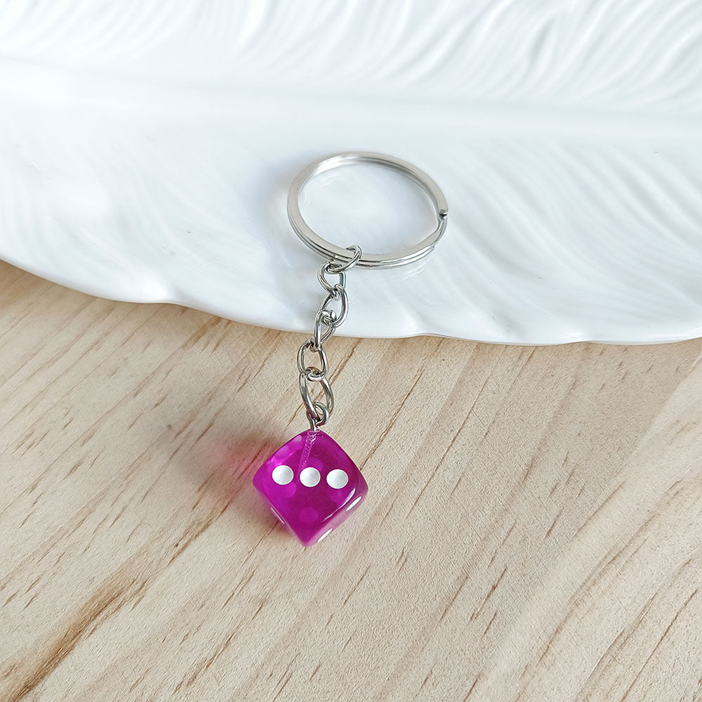 Creative Small Size Dice Keychain DIY Bag Bag Charm d244522b 45e8 49db a453 1c7304086465