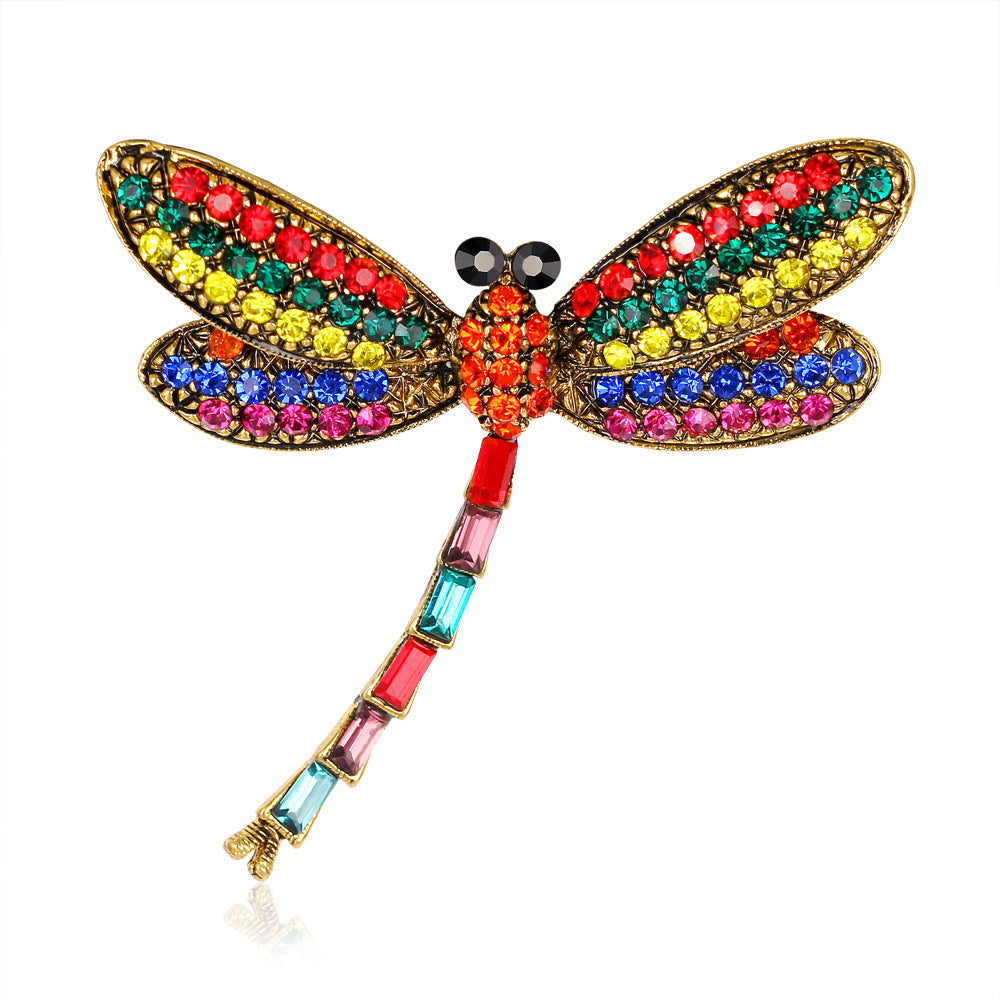 New Retro Alloy Diamond Dragonfly Brooch d2556f34 9c83 4638 a2f8 35cdcc80a5ec