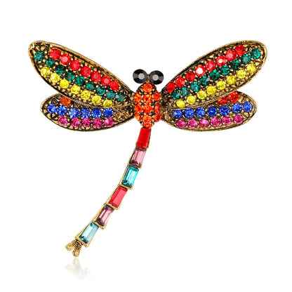 New Retro Alloy Diamond Dragonfly Brooch d2556f34 9c83 4638 a2f8 35cdcc80a5ec