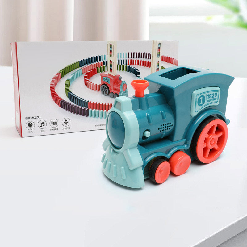 Domino Train Toys Baby Toys Car Puzzle Automatic Release Licensing Electric Building Blocks Train Toy d25acacb b14c 426f 97a0