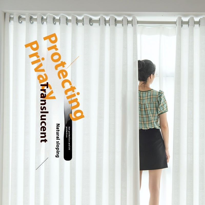 Simple Household Use Sunshade Light Transmission Nontransparent Curtain