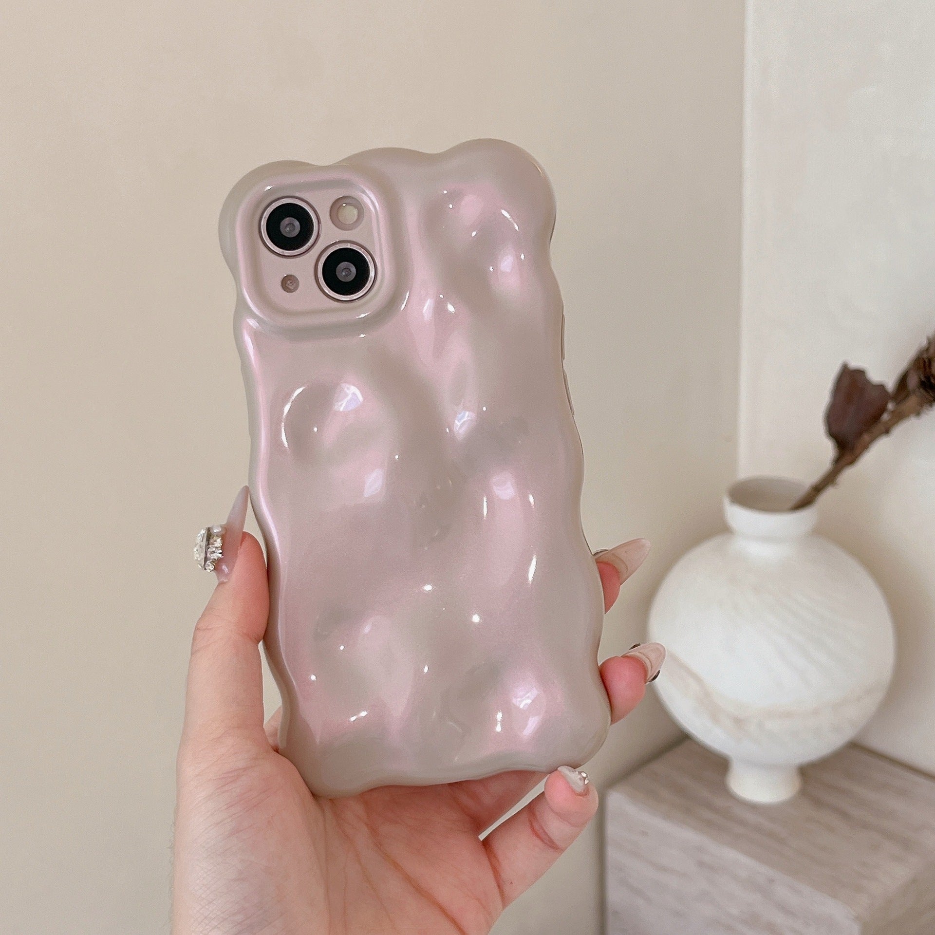 Electroplating Bubble Fashion Solid Color Phone Case - 图片 4