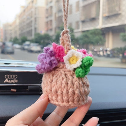 Handmade Knitted Flower Car Accessories Rearview Mirror d280aa41 df33 4d74 b61c bba60da2aafa