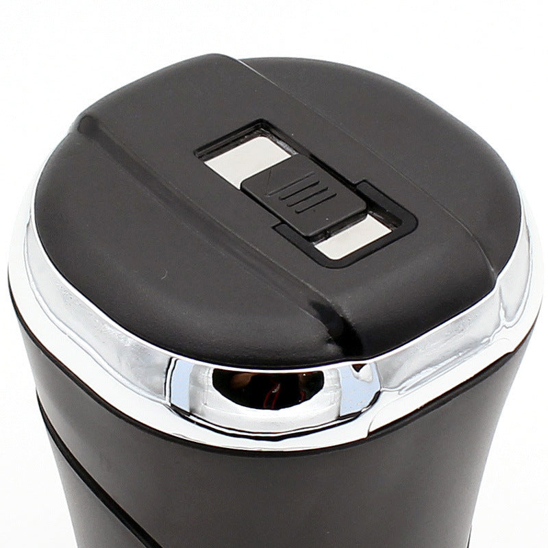 Push-pull Lighter Accessories Smokeless Detachable USB Rechargable Car Ashtray Home Portable Smell Proof With Lid LED Blue Li