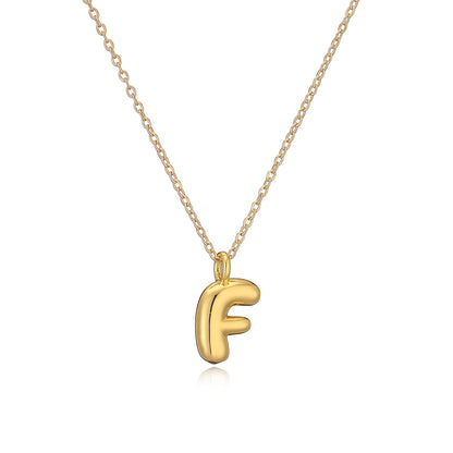 Copper Plated Gold 26 English Letters Pendant Necklace Niche Personality Clavicle Chain d29cf032 4d6a 45be be47 ca5f98b39454