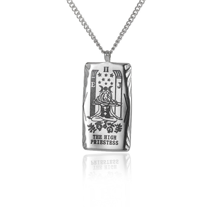New Personalized Simple Stainless Steel Square Card Necklace d2a8ee60 da77 410b ac21 1ff4eeecdeb6