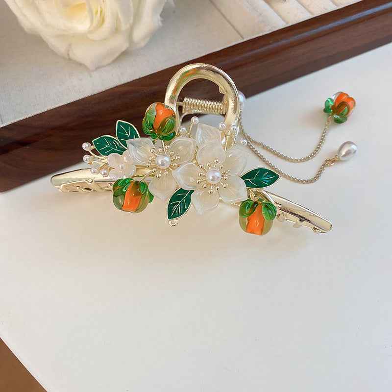 Guofeng Persimmon Ruyi Flower Tassel Grip d2d5093f 8ba9 4eca b36c 0ec927e11140