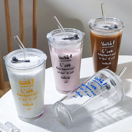Household Glass Water Cup With Lid d2f89404 a5b6 4095 bba1 efe1f9618df9