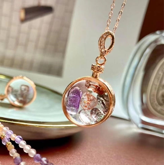 Super Seven Small Rough Stone Pendant Women's Crystal Necklace Small Pendant d30bb57c 02d6 40e7 919a 2b8e2f9107a1