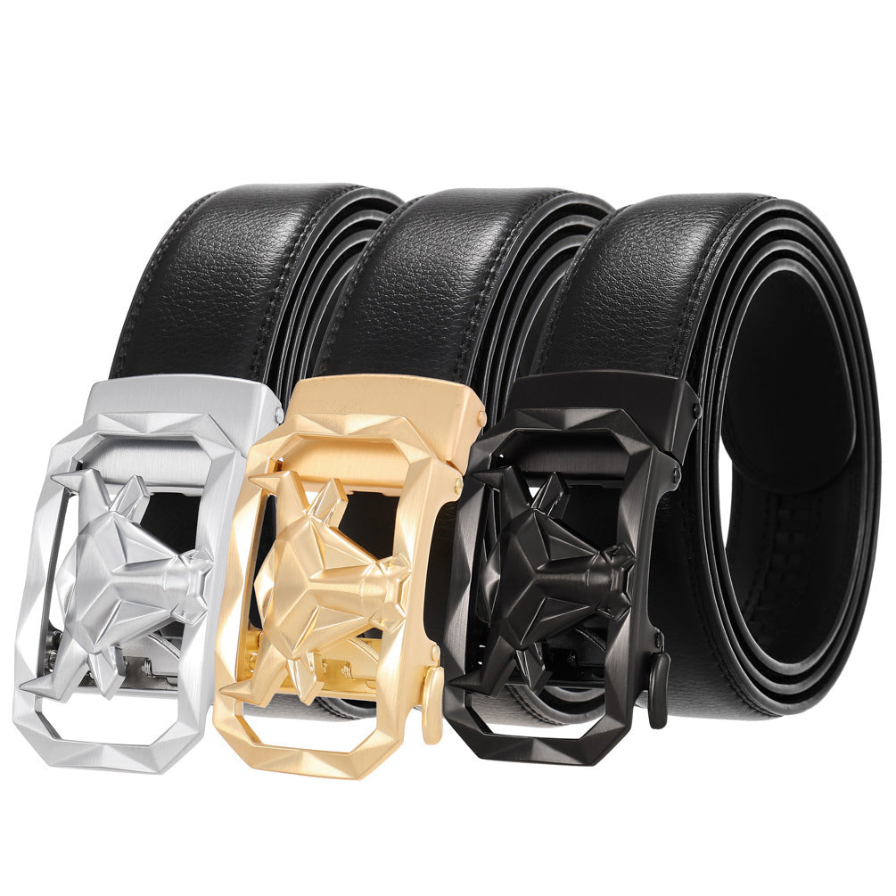 Fashion Men's Leather Belt Alloy Automatic Buckle d3272abf 1c4a 41ac 83fc 9df7d8a46427