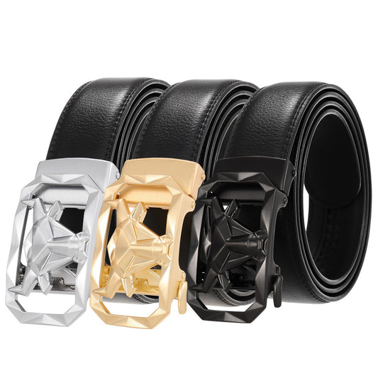 Fashion Men's Leather Belt Alloy Automatic Buckle d3272abf 1c4a 41ac 83fc 9df7d8a46427