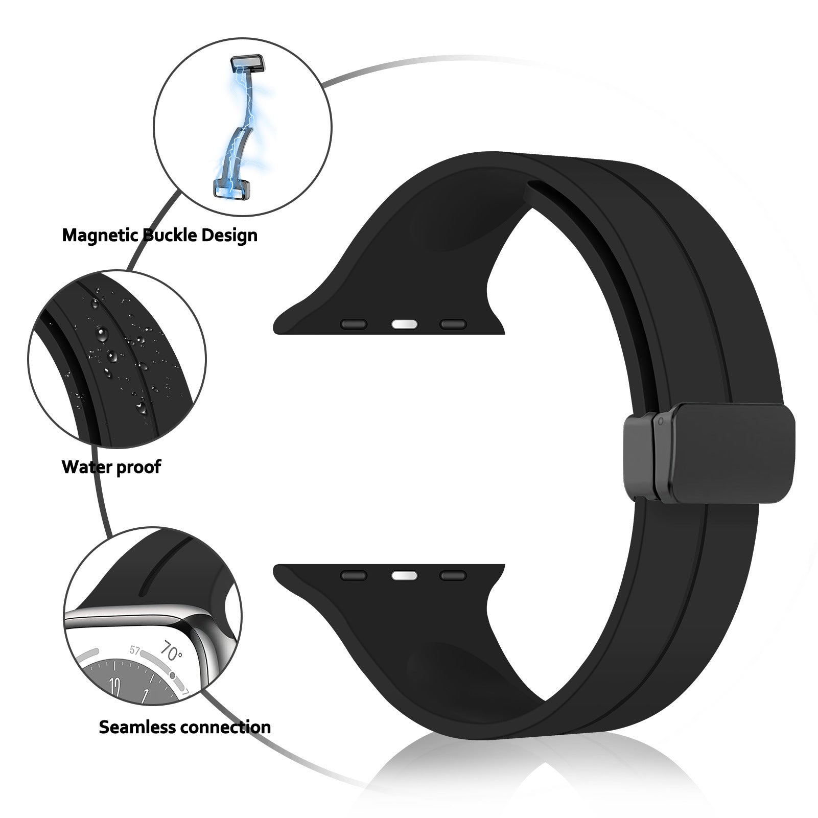 Silicone Magentic Band For Apple Iwatch d33df1e9 8936 4347 8249 8a0cfa8ddc36