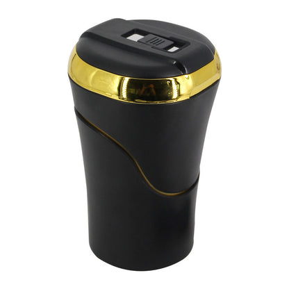 Push-pull Lighter Accessories Smokeless Detachable USB Rechargable Car Ashtray Home Portable Smell Proof With Lid LED Blue Li