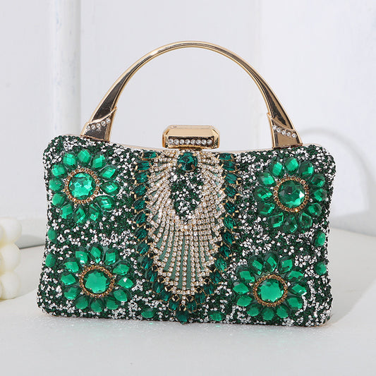 New Metal Handheld Handmade Diamond Inlaid Dinner Bag d38022b6 6cf8 4e72 a2f1 ecc20d1877e2
