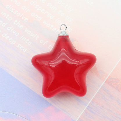 Acrylic Color Jelly Candy Color Three-dimensional Five-pointed Star Pendant d3bc1051 f14c 48c2 8972 4fd6eb4fc208